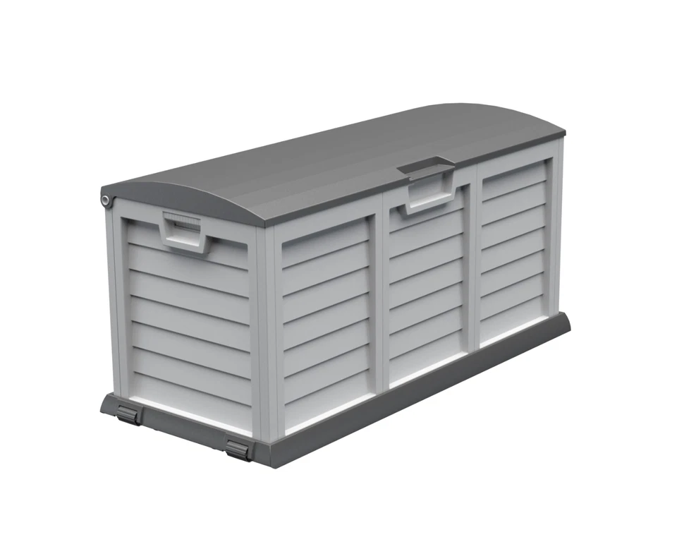 JUMBO XL Grey Garden Storage Utility Cushion Box Shed Plastic Waterproof - Image 3 of 3