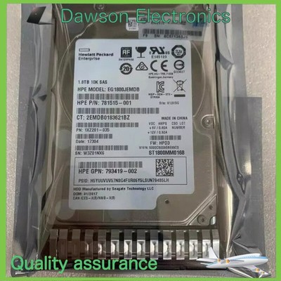 HPE 791034-B21 791055-001 768789-001 1.8T 10K 12G 2.5 SAS G8/G9 HDD 硬盘-