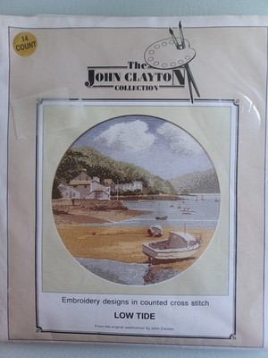 NEU, HERITAGE, KREUZSTICH-SET. JOHN CLAYTON SAMMLUNG. ''LOW TIDE''.
