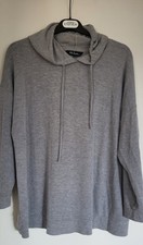 T-Shirt  mit Kapuze  in Baumwolle grau Gr50/52 Länge 78cm