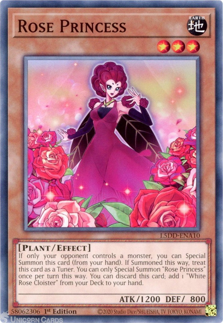 L5DD-ENA10 Rose Princess : Common 1st Edition Mint YuGiOh Card
