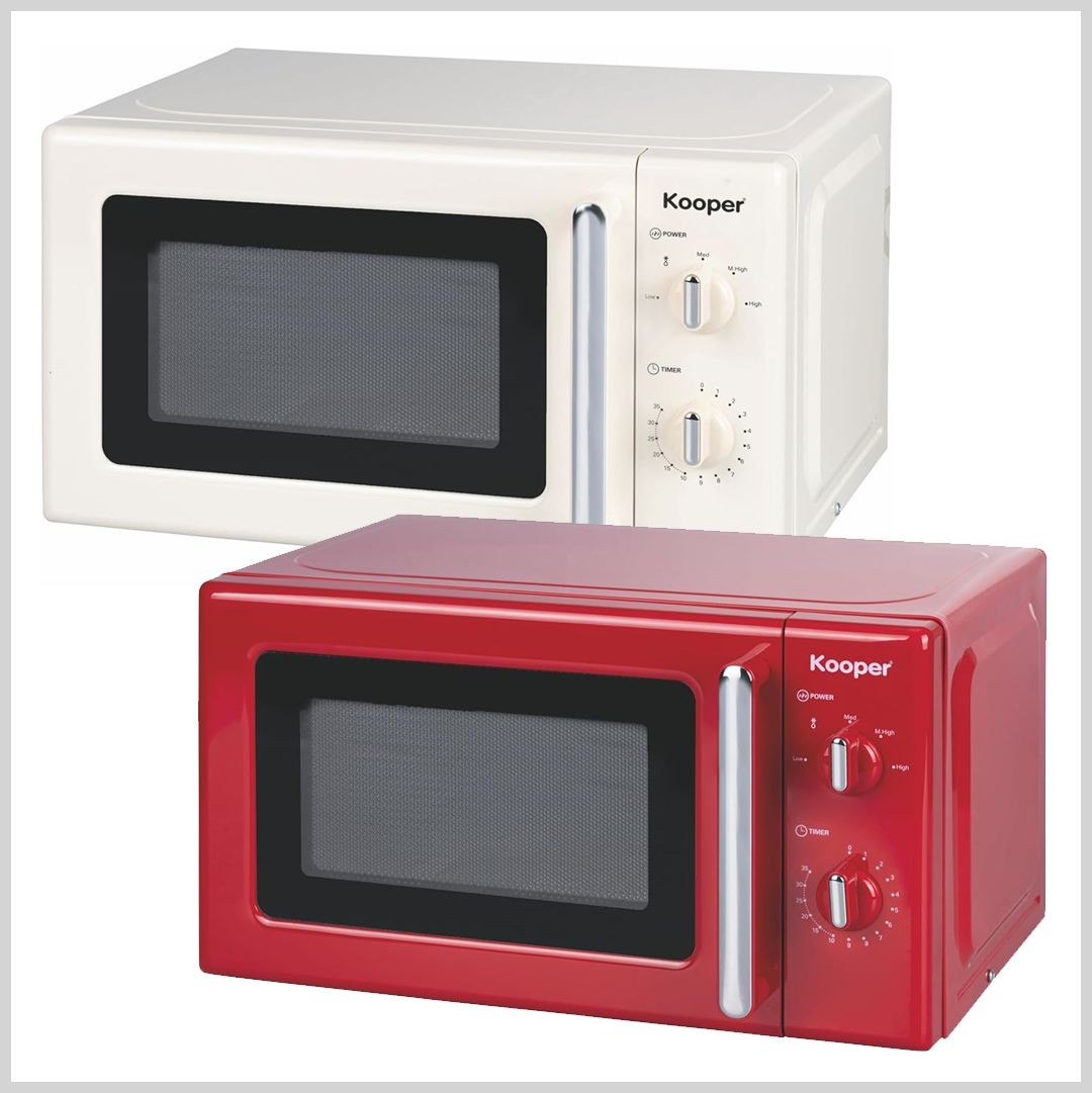 Forno Microonde Retrò Kooper Wave Avorio 22L | Arredo Cucina Chic