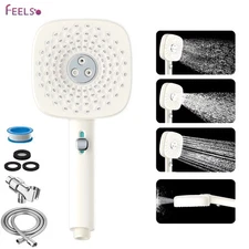 FEELSO High Pressure Shower Head Combo, Handheld Showerhead with Hose 3+1 Spray