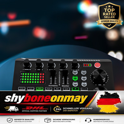 Multifunktionaler Audio Mixer Sound Karte Kit F998 Soundkarte Live Voice Changer