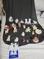 Lot Of 23 Vntg Porcelain Christmas Ornaments Various Brands/Shapes/Sizes