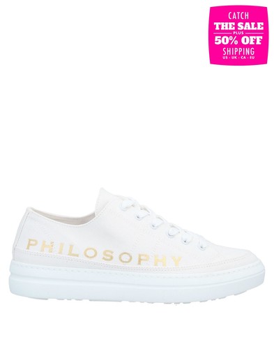 RRP€225 PHILOSOPHY DI LORENZO SERAFINI Canvas Sneakers US6 UK3 EU36 White Logo