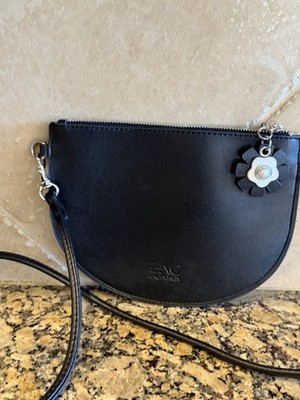 Zac Posen for Bloomingdale s Black Celia Cross Body Faux Leather Pouch Bag