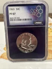 1963 50c Proof Silver Franklin Half Dollar NGC PF 67