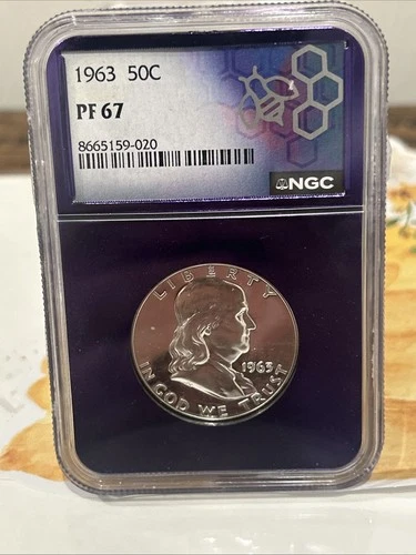 1963 50c Proof Silver Franklin Half Dollar NGC PF 67