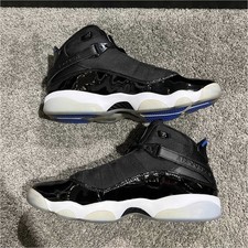 Jordan 6 Rings Space Jam Black Blue White Men's Sneaker 322992-016