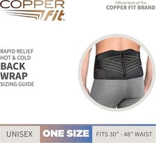Copper Fit Unisex Adult Rapid Relief Back Support Brace with Hot/Cold Therapy