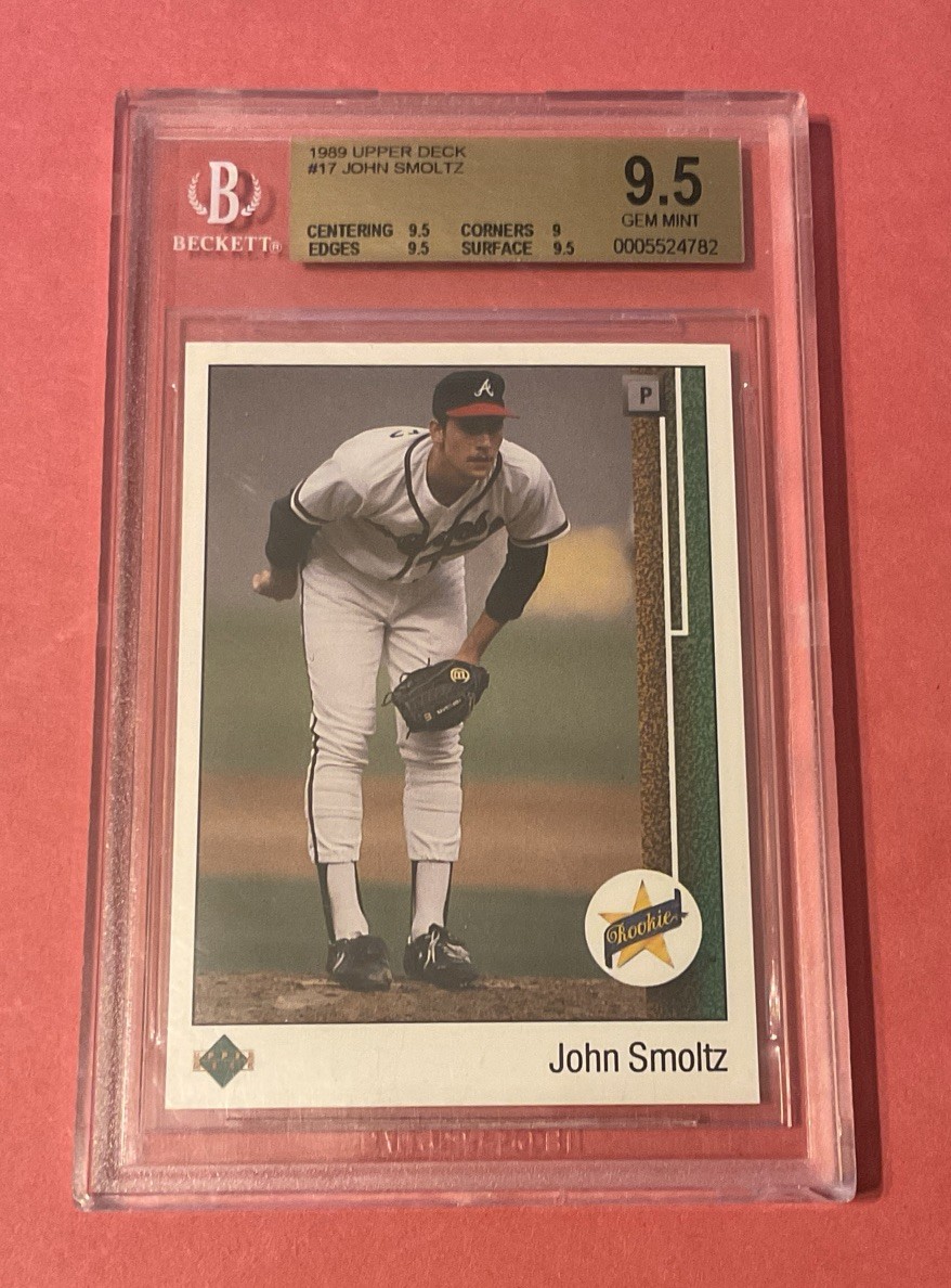 John Smoltz ~ BGS 9.5 ~ 1989 Upper Deck #17 ~ ROOKIE RC ~ Baseball HOF ~ Braves
