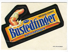 1973 OPC Canada Wacky Packages 3rd Series 3 BUSTEDFINGER white back vg o/c