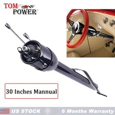 For 55-59 Chevy Gm Hot Rod 30 Tilt Manual Mt Steering Column Floor Shift Black