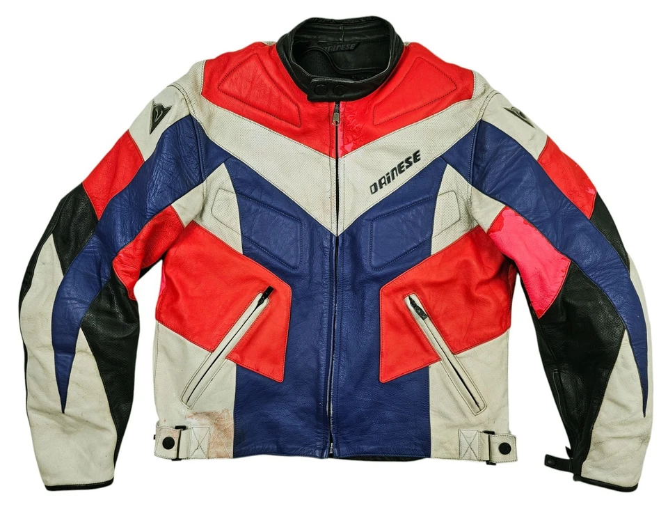 *HOT Men's DAINESE SPORTS BIKER MOTORCYCLE ARMOR GUARD MULTI LEATHER Jacket 56 M - Image 2 of 4