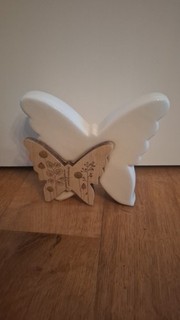Deko Schmetterling Depot Keramik Holz Blumen Blätter