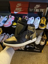 Jordan Air Jordan 1 Retro Black Gold High Top Sneakers Unisex Adults New with B…
