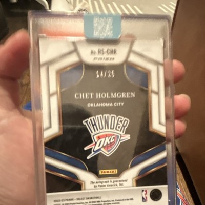 2022-23 Panini Select Prizm Rookie Auto Chet Holmgren /25 Oklahoma