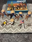 VINTAGE PLAYMOBIL 3485 US CAVALRY SET HORSES FIGURES in BOX w/ EXTRAS