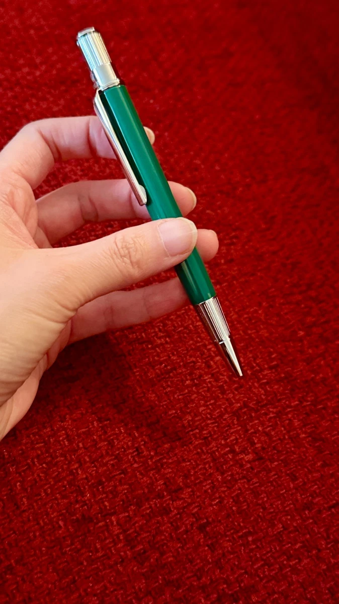 Rolex Emerald Green Steel Ballpoint Pen with Pouch New No Box