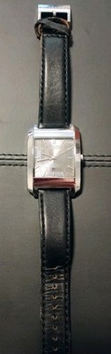  Genuine Burberry BU 1550 Silver Diamond Pattern Men's Classic Square 32mm 
