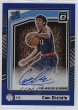 2024-25 Panini Donruss Optic Blue Prizm 27/49 Cam Christie #345 Auto 1co7