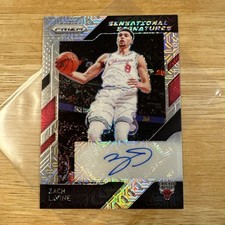 2018-19 Prizm Zach Lavine Silver SENSATIONAL SIGNATURES SSP AUTO #10/25 FIRE