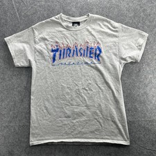 Thrasher Magazine Shirt Mens Medium Flame Skateboarding Tee Skater Graphic