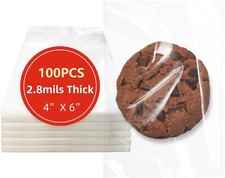 4x6 Inches 100 Pcs Clear Self Sealing Cellophane Bags Cookie Bags Resealable