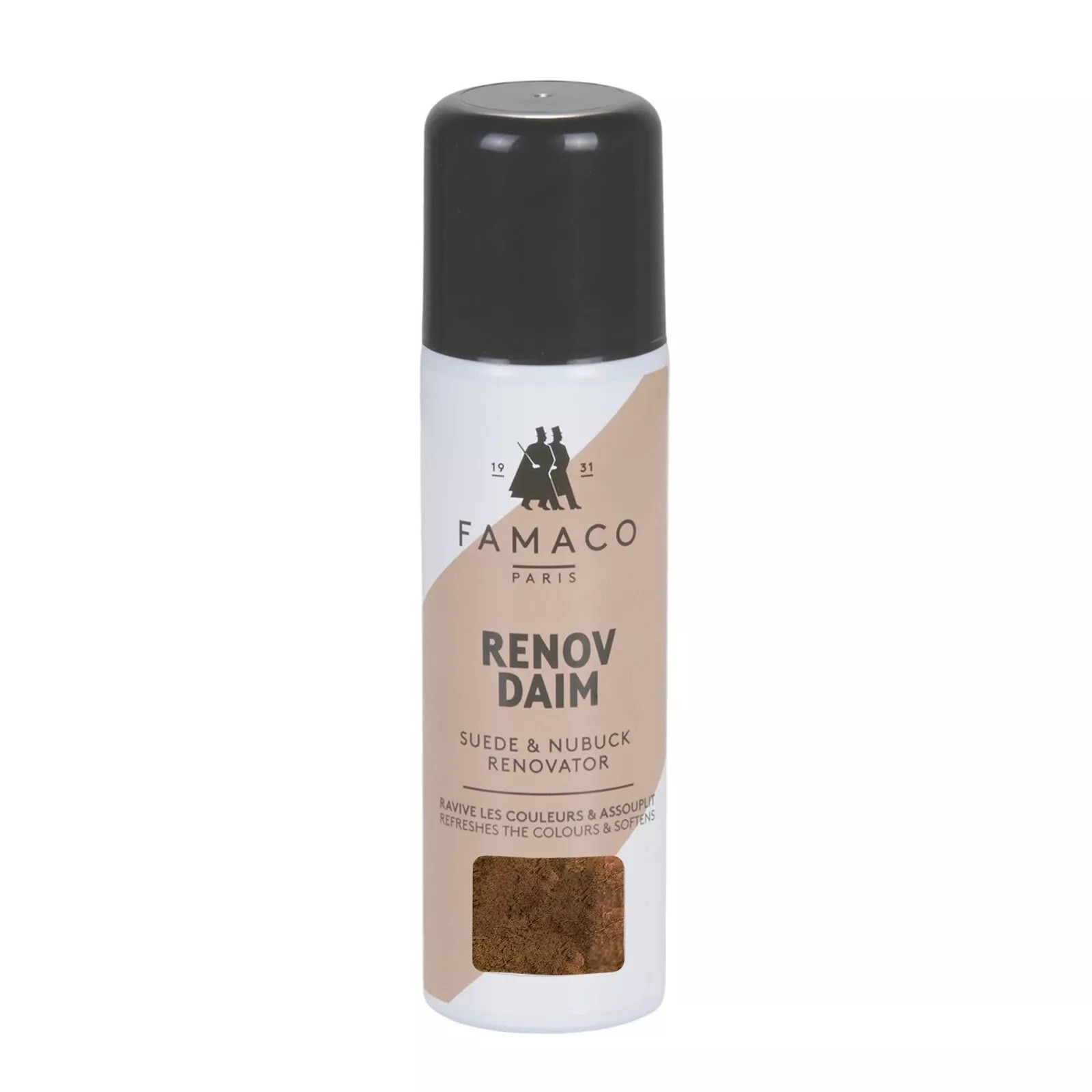 Famaco Suede & Nubuck Renovator Spray,Colour Revitalising Bag Shoe- Medium Brown