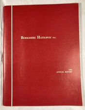 1992 BERKSHIRE HATHAWAY ANNUAL REPORT. Warren Buffett Charlie Munger Investing.
