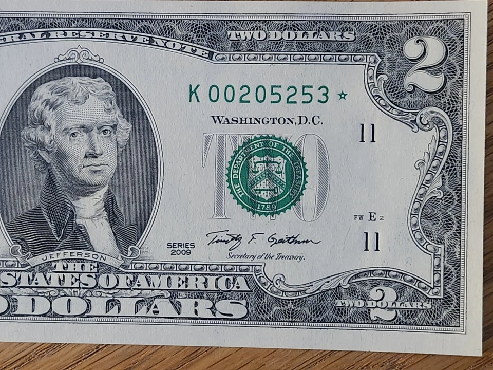 2009 $2 "STAR NOTE" DALLAS DISTRICT UNC/GEM K00205253* 512K RUN 1 OF 3 CONS SER - Image 4 of 4