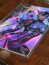 🐈‍⬛ REMARKED by Tyler Kirkham Gotham City Sirens #1 Virgin FOIL Signed LTD 500!