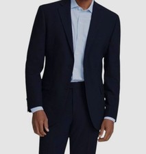 DKNY Men's Blue Solid Modern Notched Lapel Two-Button Duran Suit Jacket Size 38S
