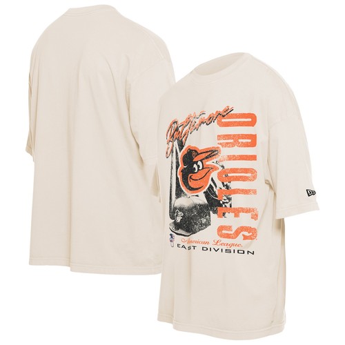 Men's New Era Cream Baltimore Orioles Cooperstown Collection Oversized Throwback - 第 1/4 張圖片