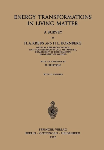 Hans A. Krebs (U. A.) | Energy Transformations In Living Matter | Taschenbuch-image