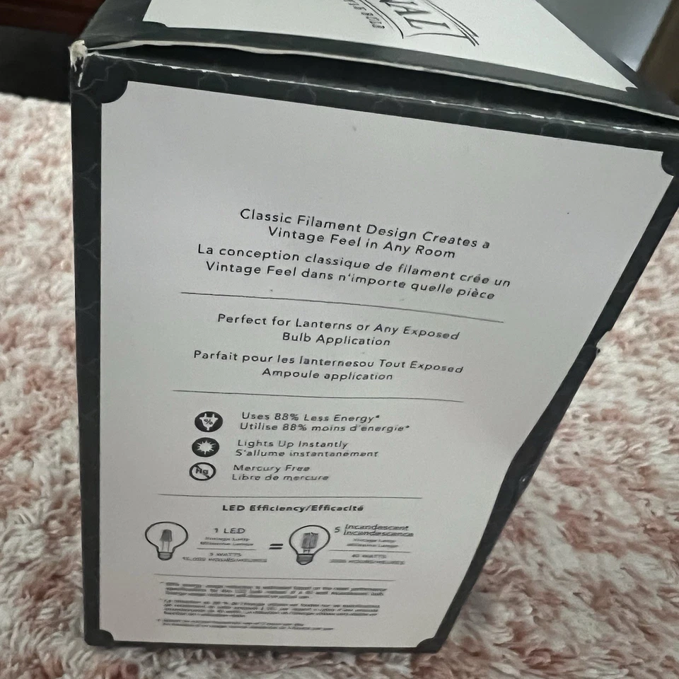 Feit Electric LED Vintage Style Bulb G25 Smoked Glass 40W Replacement - Image 3 of 4