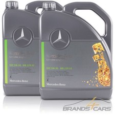 2x 5 L ORIGINAL GENUINE ENGINE OIL F&Uuml;R MERCEDES BENZ 5W-30 MOTOR-&Ouml;L MB 229.52