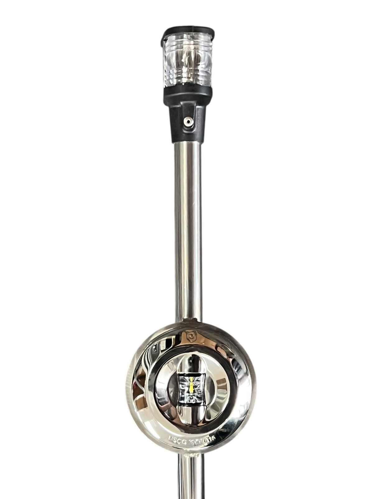 Marine Masthead Light, 12V, 3/4in SS Tube, Perko & Attwood Light, Fixed Mount