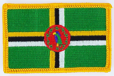 AUFNÄHER Patch FLAGGEN flagge Dominica   flag Fahne  7x4.5cm 