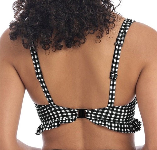 Nuevo sujetador de bikini Freya a cuadros negro blanco talla 30F High Apex 201913 - Imagen 6 de 12