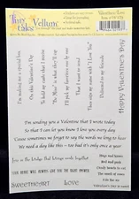 My Mind's Eye VALENTINES/LOVE Tiny Tales Vellum Stickers Quotes Words FREE SHIP