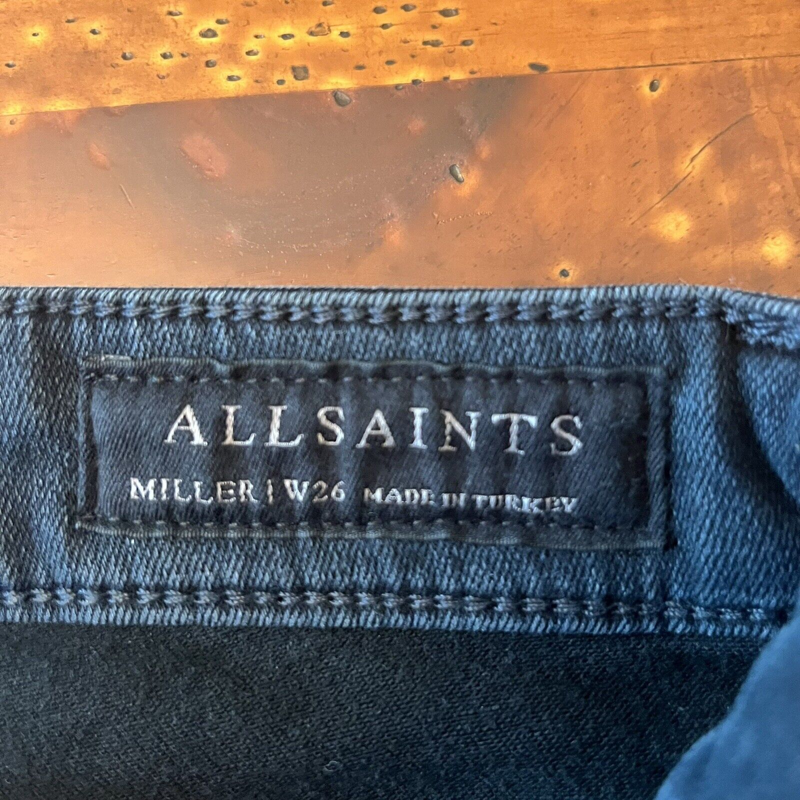 Allsaints Womens Size 26 Miller Black Jeans with … - image 9