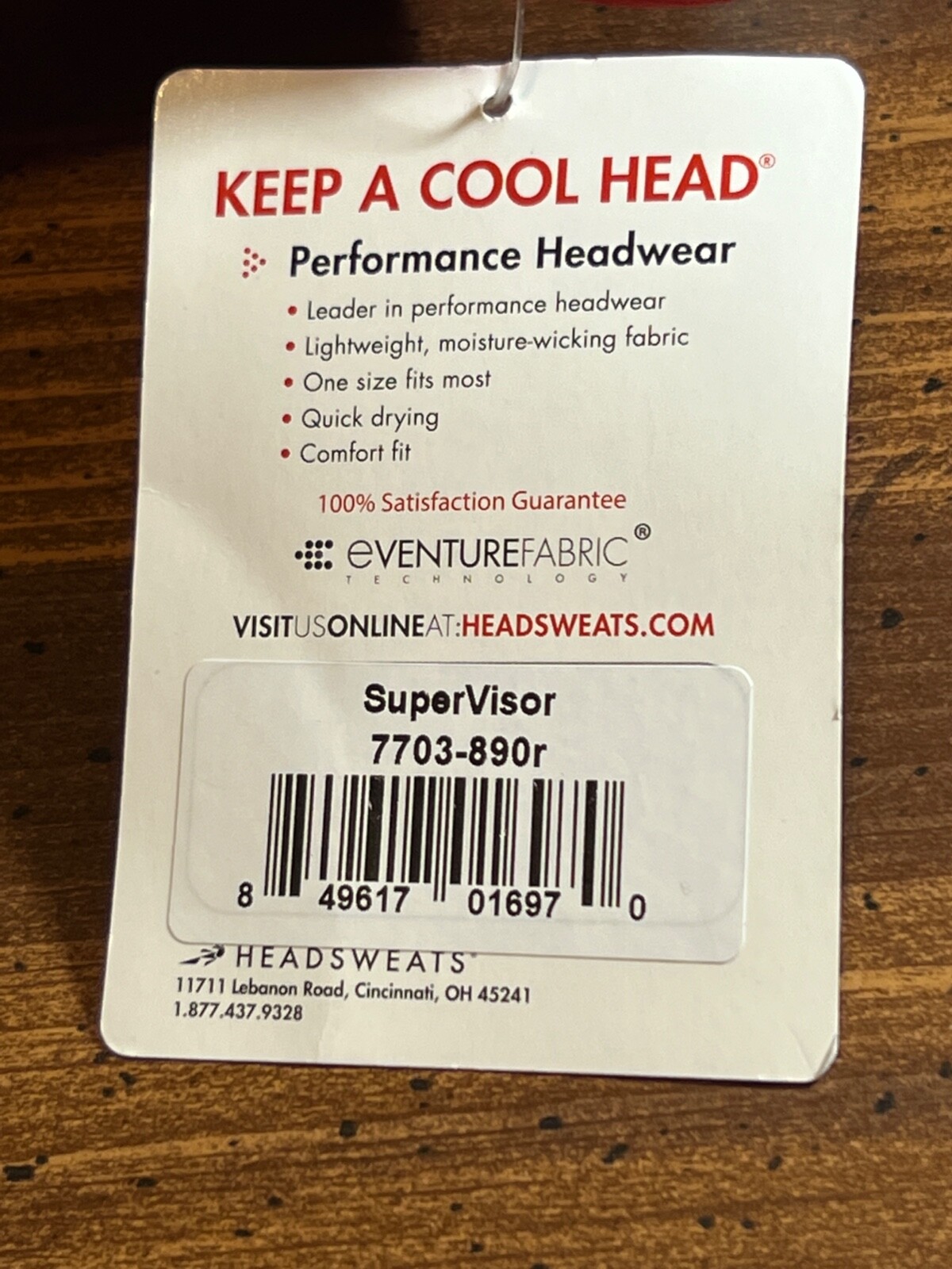 Headsweats Super Visor Sun Visor ~ One Size Fits Most BOX SHIPPED