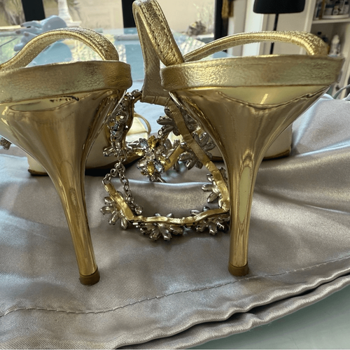 Giuseppe Zanotti Gemma Tacchi Rosa e Viola Cristalli su Oro Tacchi TG EU 39 1/2 - Foto 16 di 16