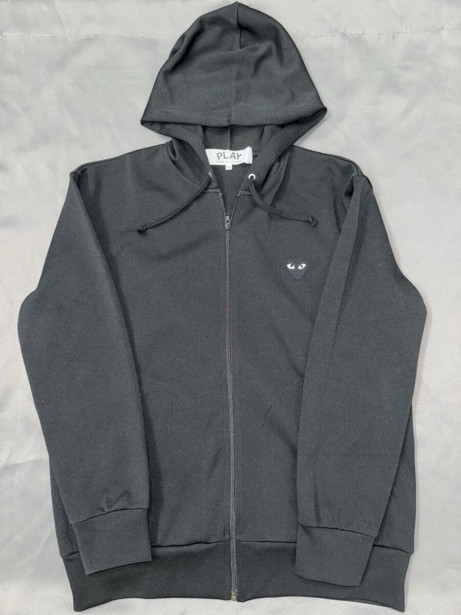 COMME DES GARCONS CDG PLAY BLACK HEART FULL ZIP BACK PRINT COMME DES GARCONS CDG PLAY BLACK HEART FULL ZIP BACK PRINT