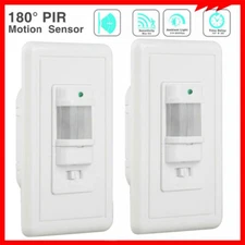2PCS AC 110V PIR Motion Sensor Light Switch Detector Infrared Wall Occupancy