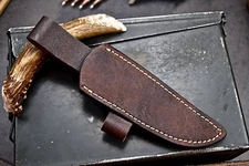 CFK Handmade HIGH QUALITY Brown Leather Right Hand Vertical Belt Knife Sheath 13
