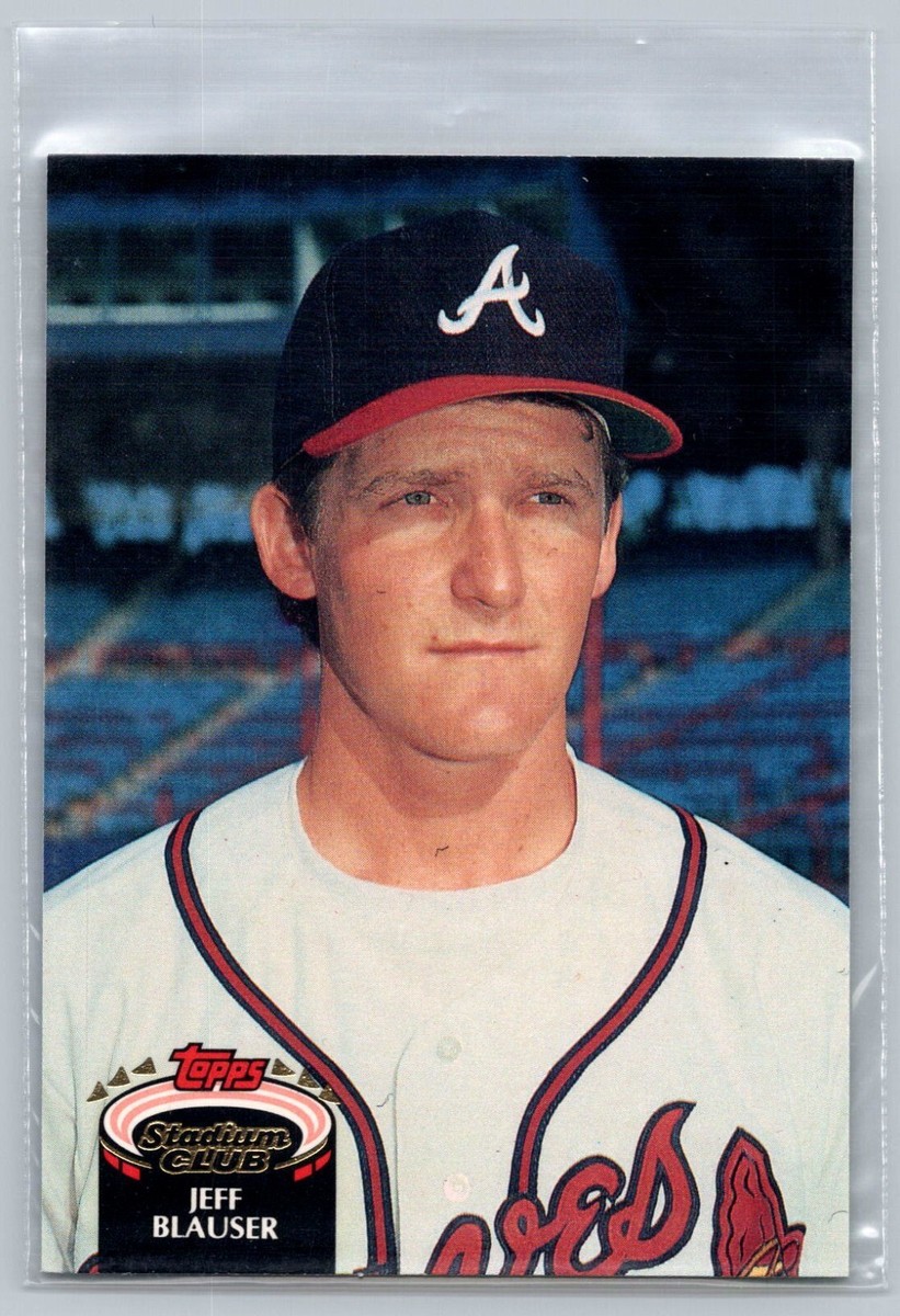 MBL '92 プレート 1992 TOPPS STADIUM CLUB Card # 168 Jeff Blauser - Atlanta Braves