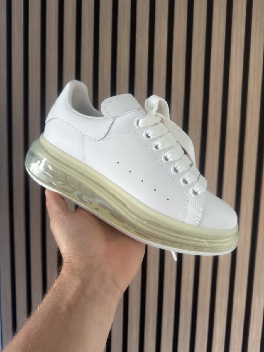 Alexander McQueen Women's Oversized White Clear-sole' ✓🚀 UK